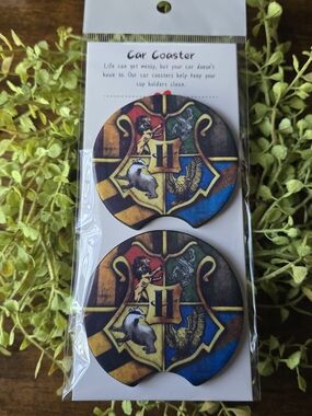 Hogwarts Crest Car Coasters